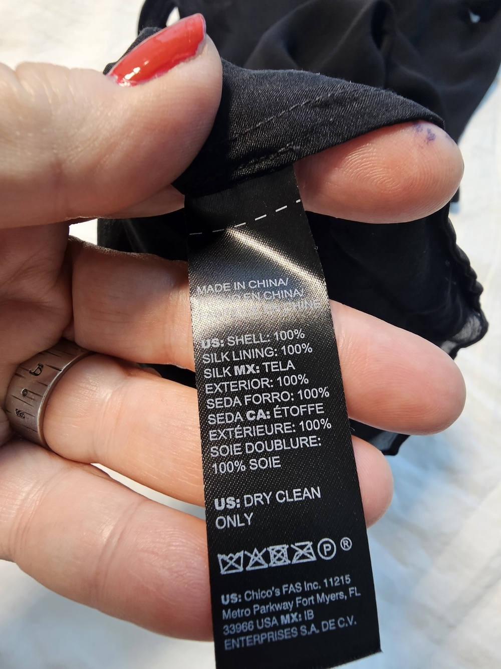 Chicos Black Label Dress Tanktop Silk With Silk Lining Size 14 - Picture 7 of 7